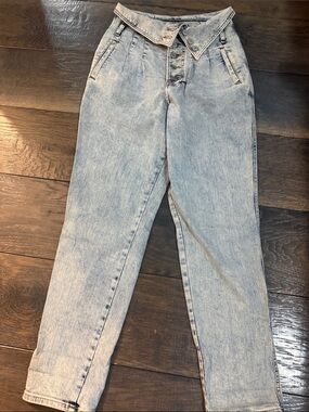 Express Light Blue Distressed Denim Jacket